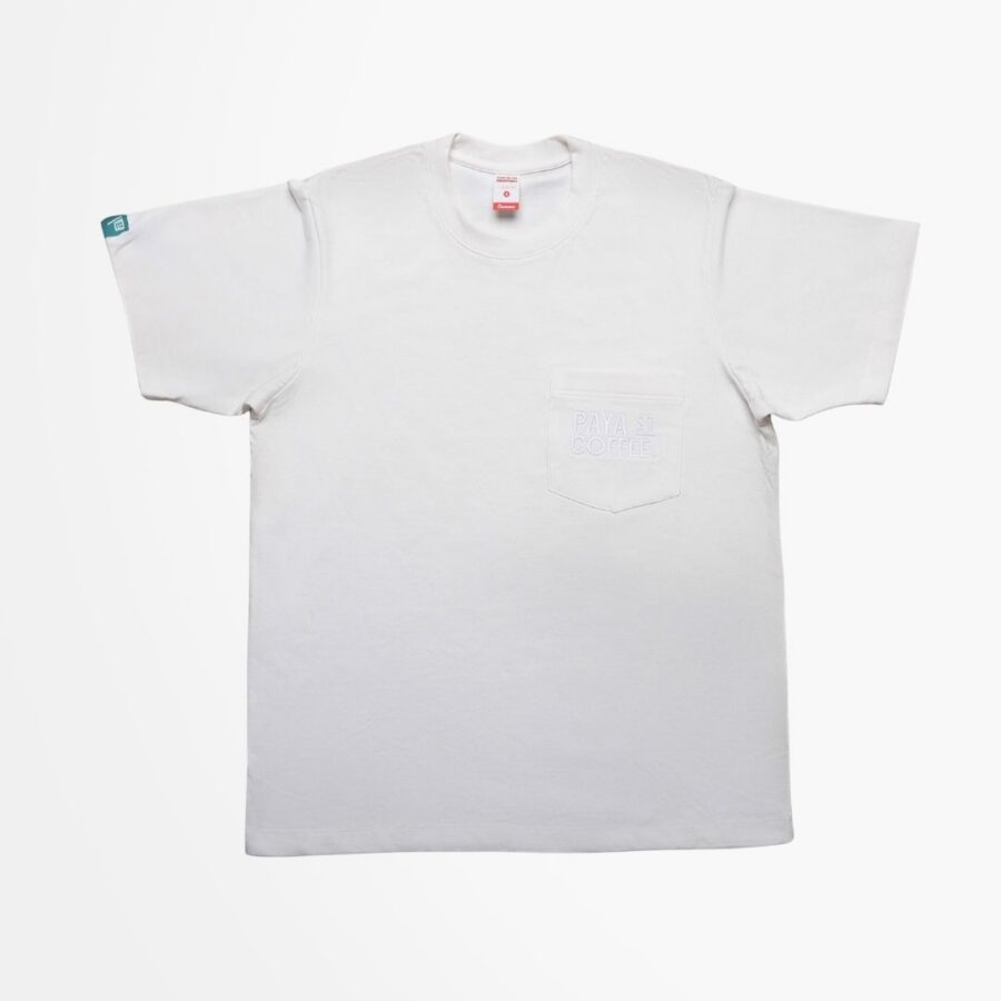 Paya St. Coffee Pocket Tee in White